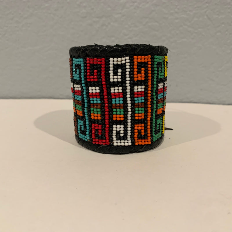 Beaded n leather bracelet 6