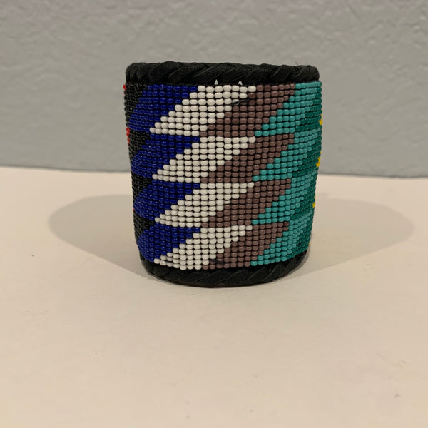 Beaded n leather bracelet 15