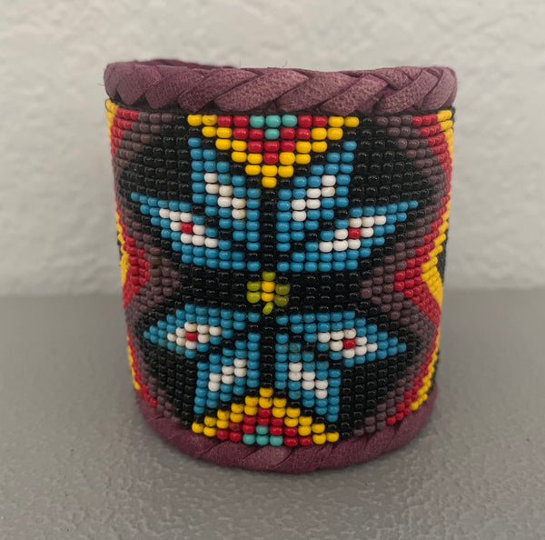 Beaded n leather bracelet 48