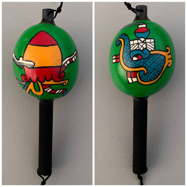 Aztec Dance Rattle painted 4