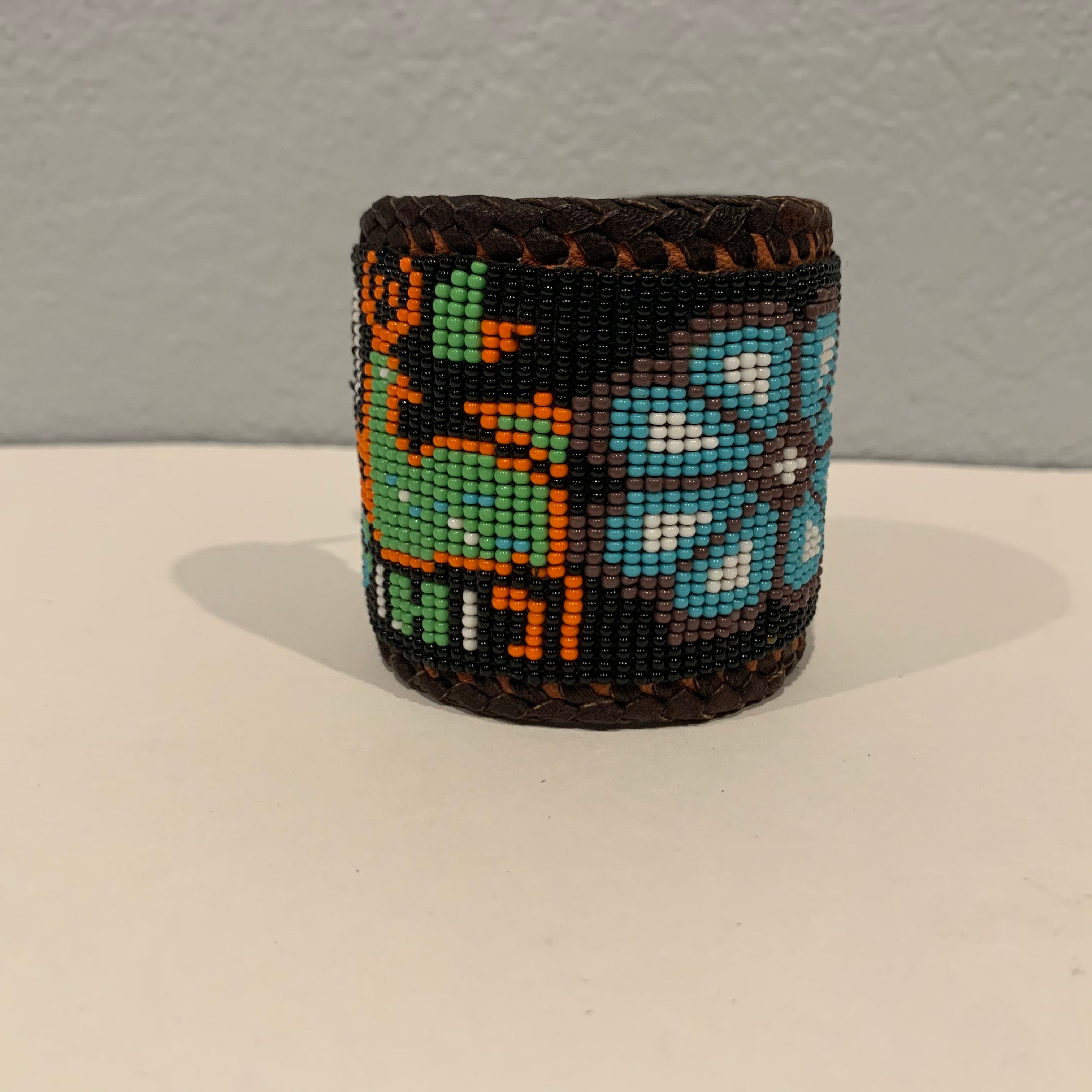 Beaded n leather bracelet 5