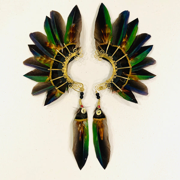 Feather wing cuff Earrings 837