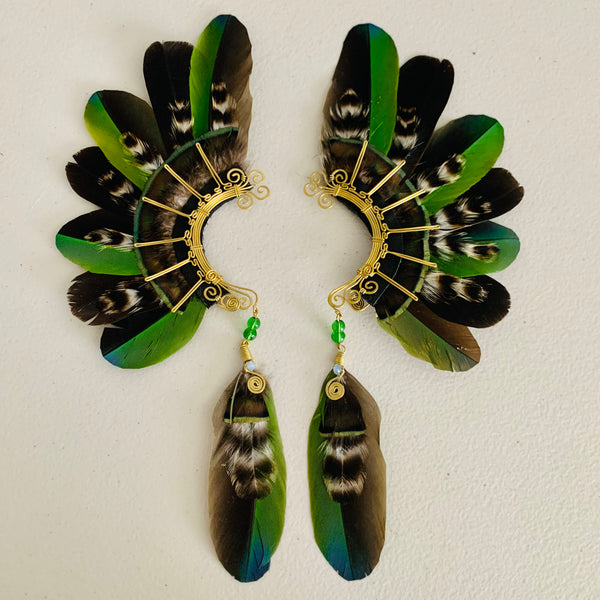 Feather wing cuff Earrings 785