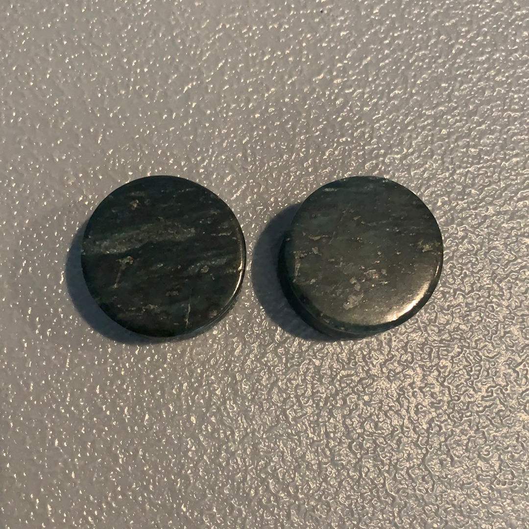 Earrings Jade plugs 1.10”