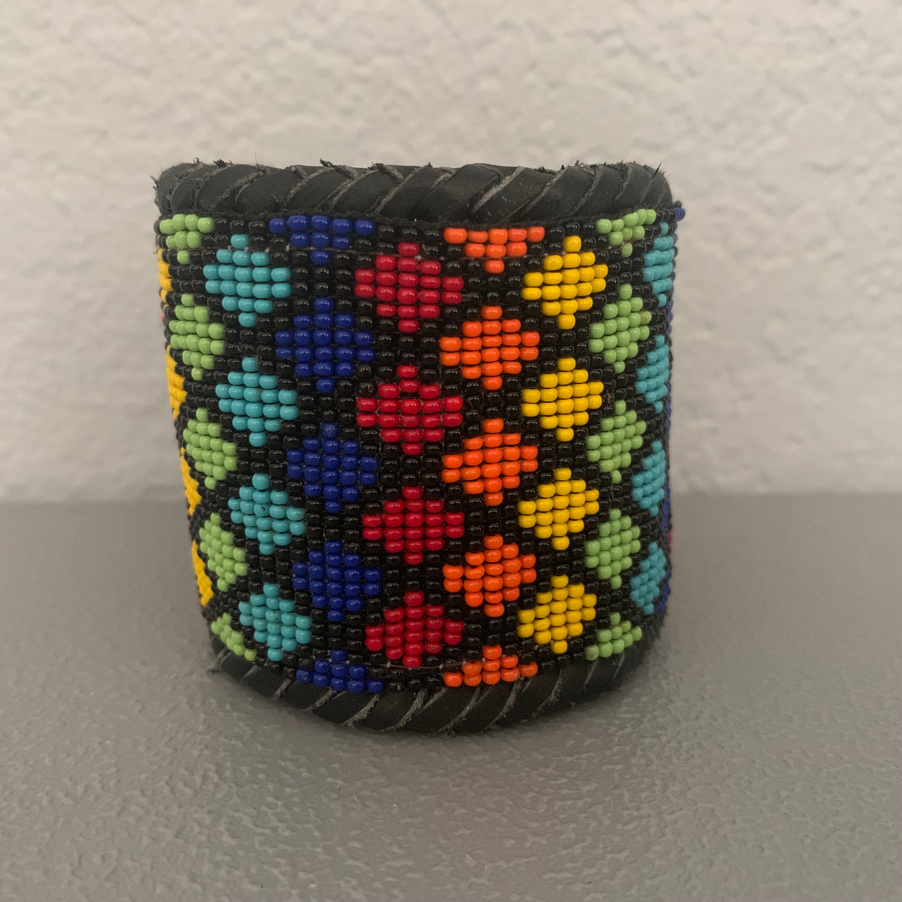 Beaded n leather bracelet 60