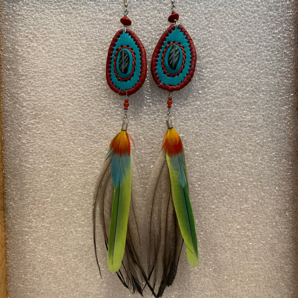 Leather n Feather Earrings 51