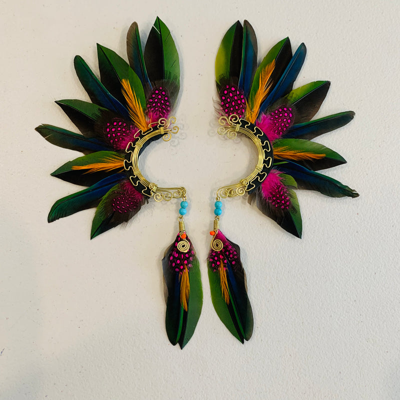 Feather wing cuff Earrings 888