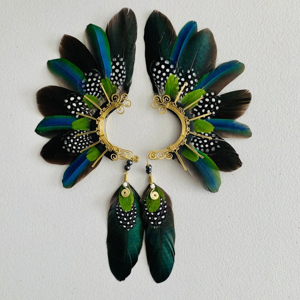 Feather wing cuff Earrings 850
