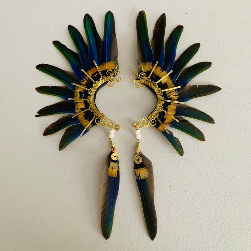 Feather wing cuff Earrings 789