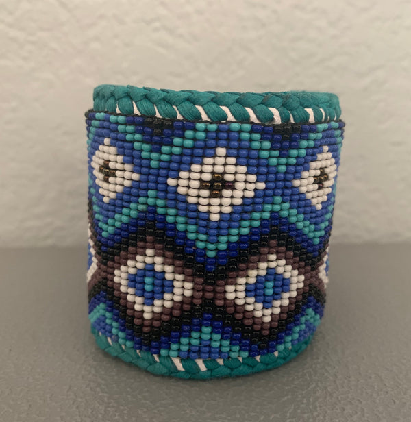 Beaded n leather bracelet 46