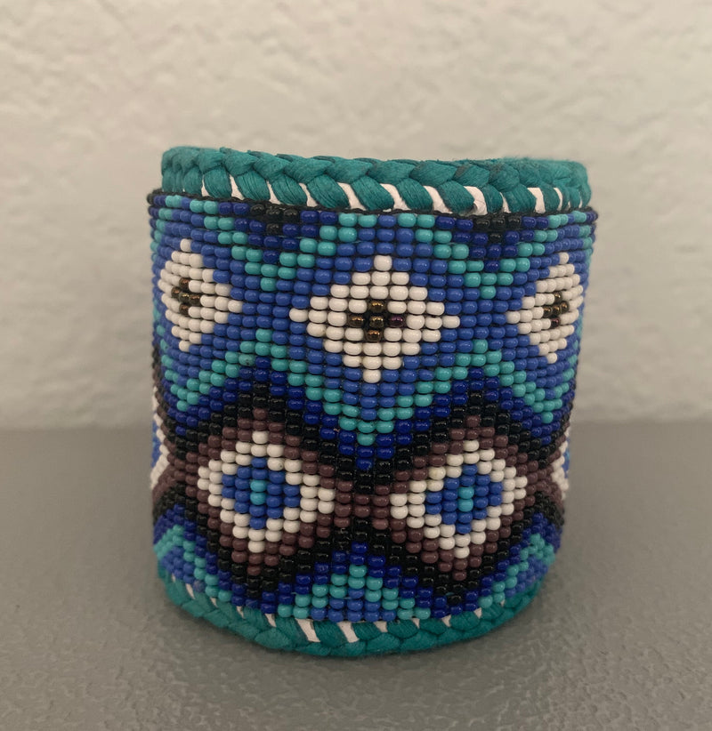 Beaded n leather bracelet 46