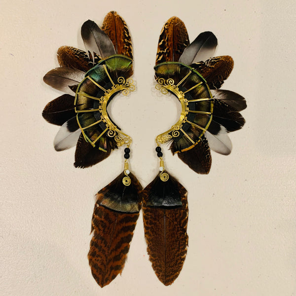 Feather wing cuff Earrings 817