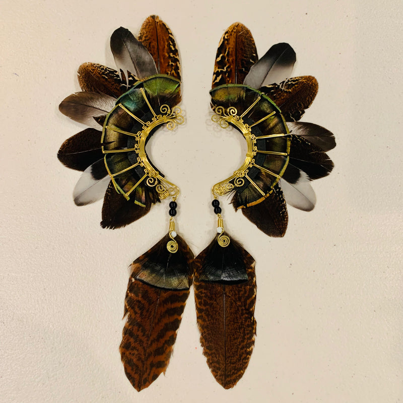 Feather wing cuff Earrings 817