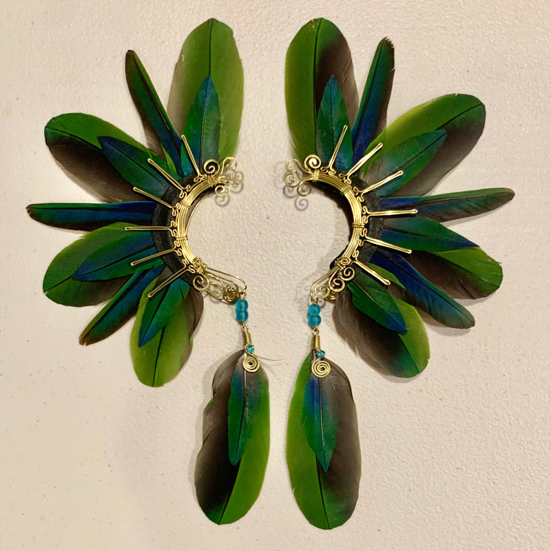 Feather wing cuff Earrings 753