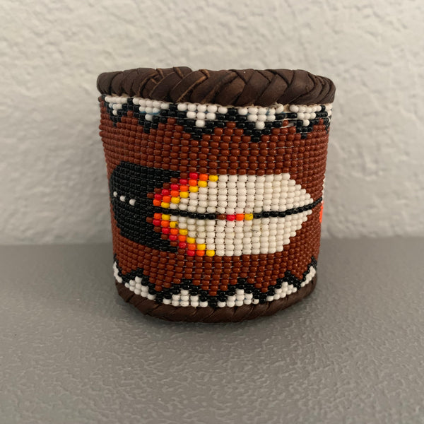 Beaded n leather bracelet 95