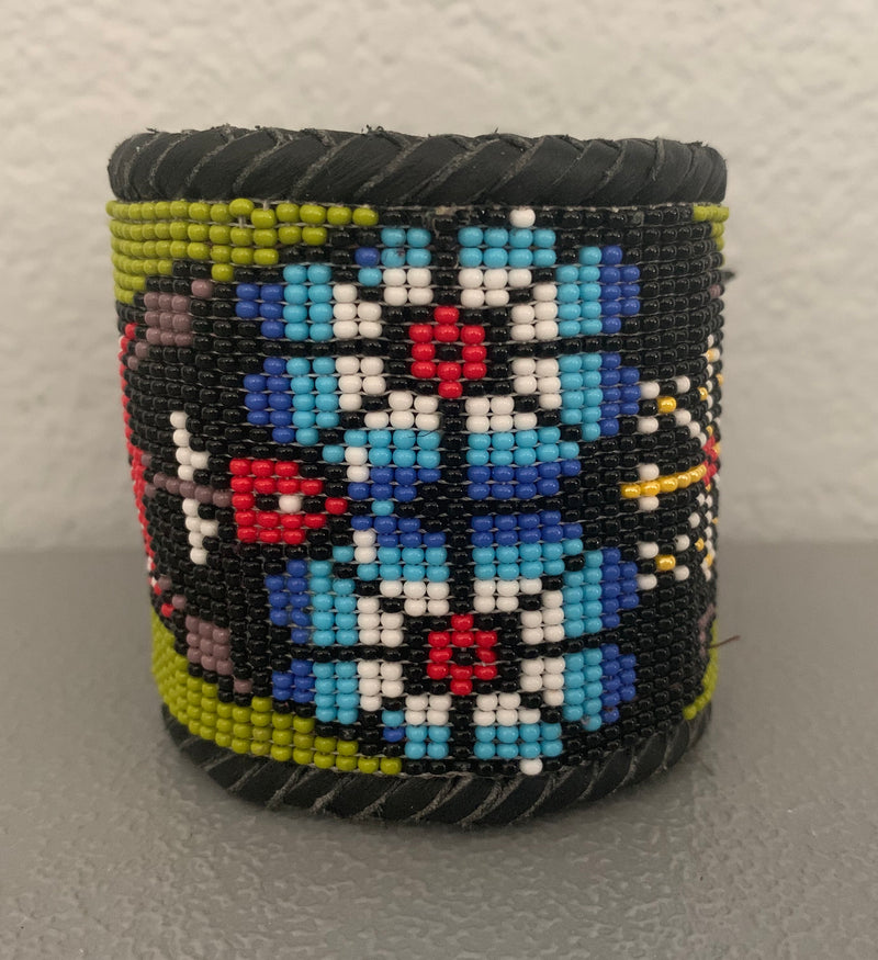 Beaded n leather bracelet 50