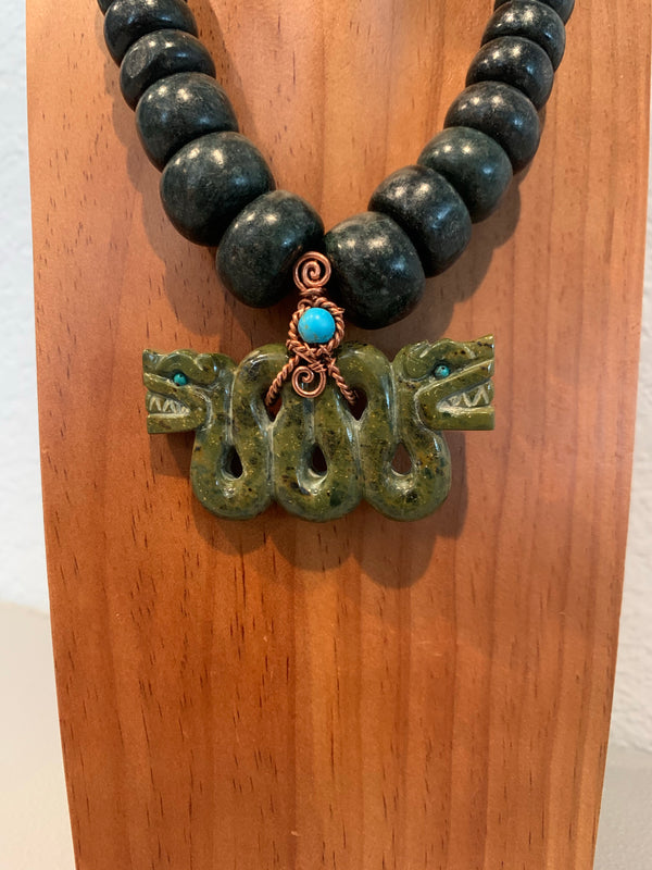 Necklace - Guatamala Jade Quetzalcoatl 2