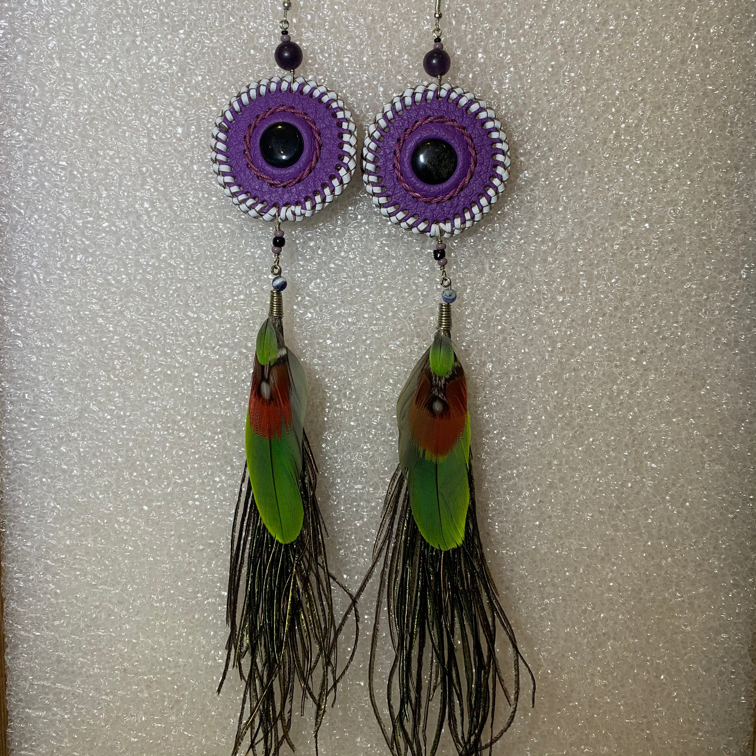 Leather n Feather Earrings 97