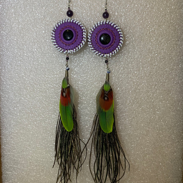 Leather n Feather Earrings 97