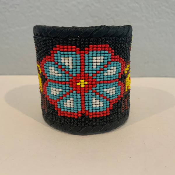 Beaded n leather bracelet 30
