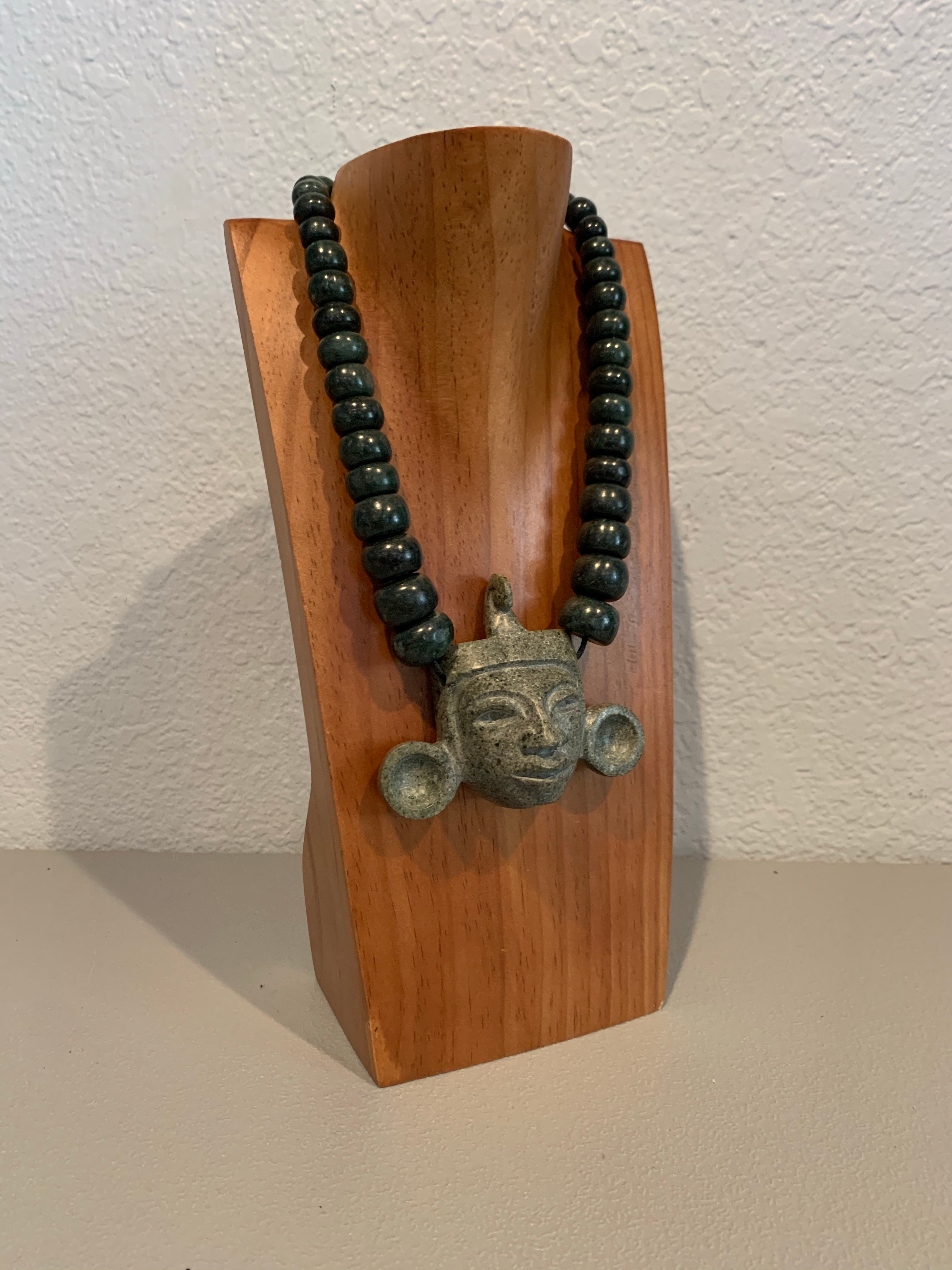 Necklace - Guatamala Jade w jade mask
