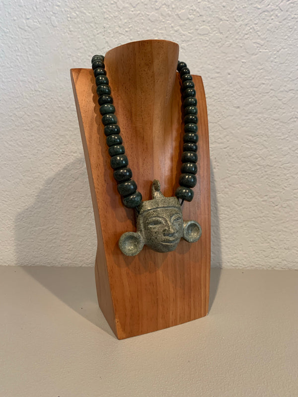 Necklace - Guatamala Jade w jade mask
