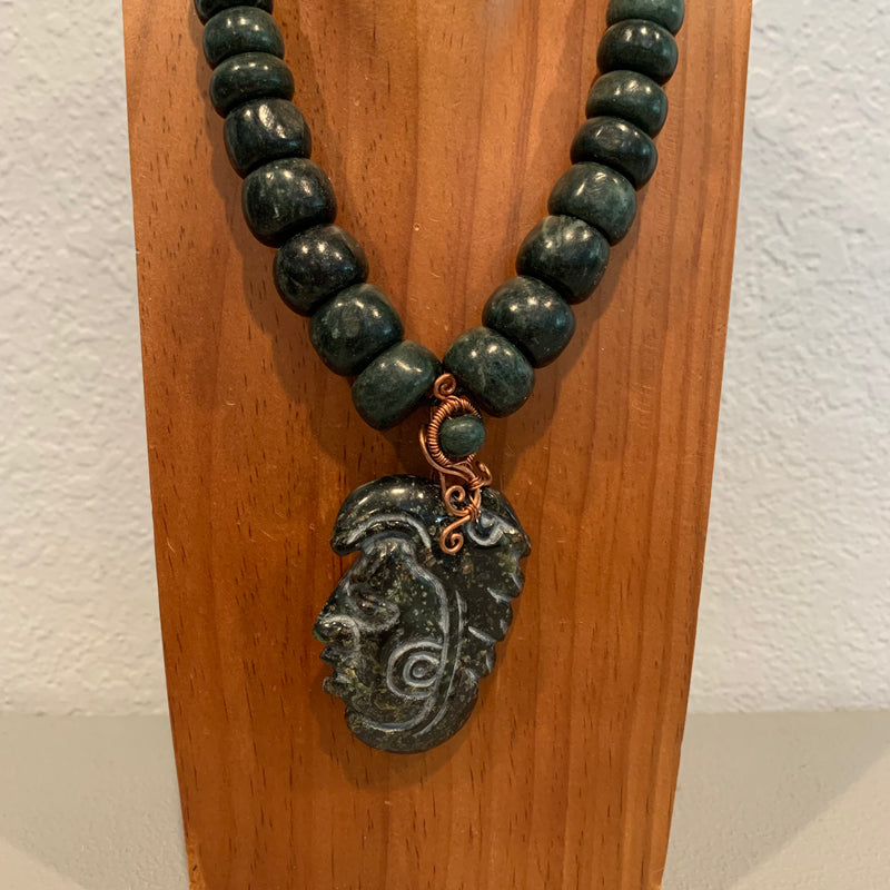 Necklace - Guatamala Jade Eagle Warrior 2