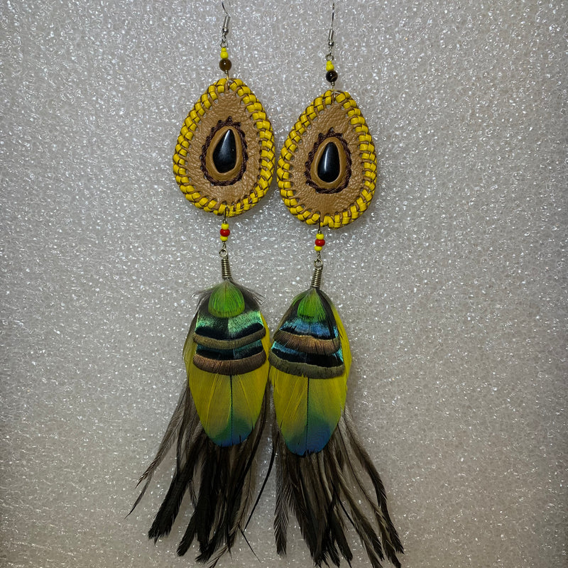 Leather n Feather Earrings 79