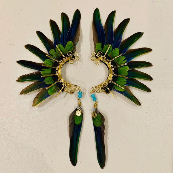 Feather wing cuff Earrings 806