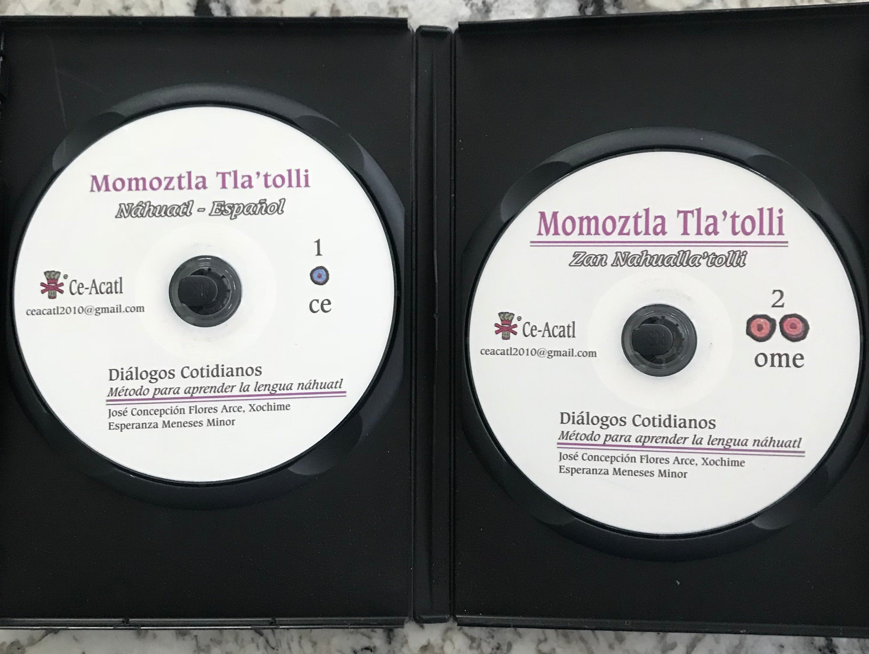 Book and CDs - Nahuatl Language Momoztla Tlatolli