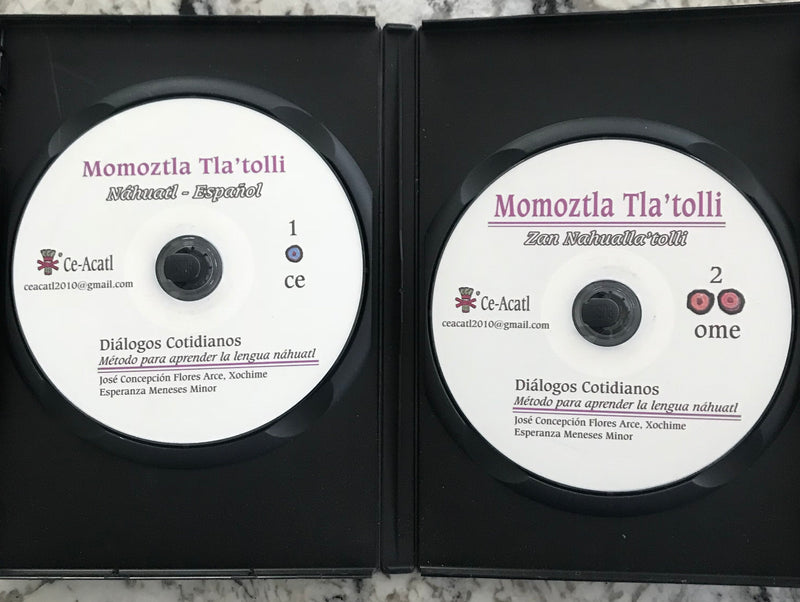 Book and CDs - Nahuatl Language Momoztla Tlatolli