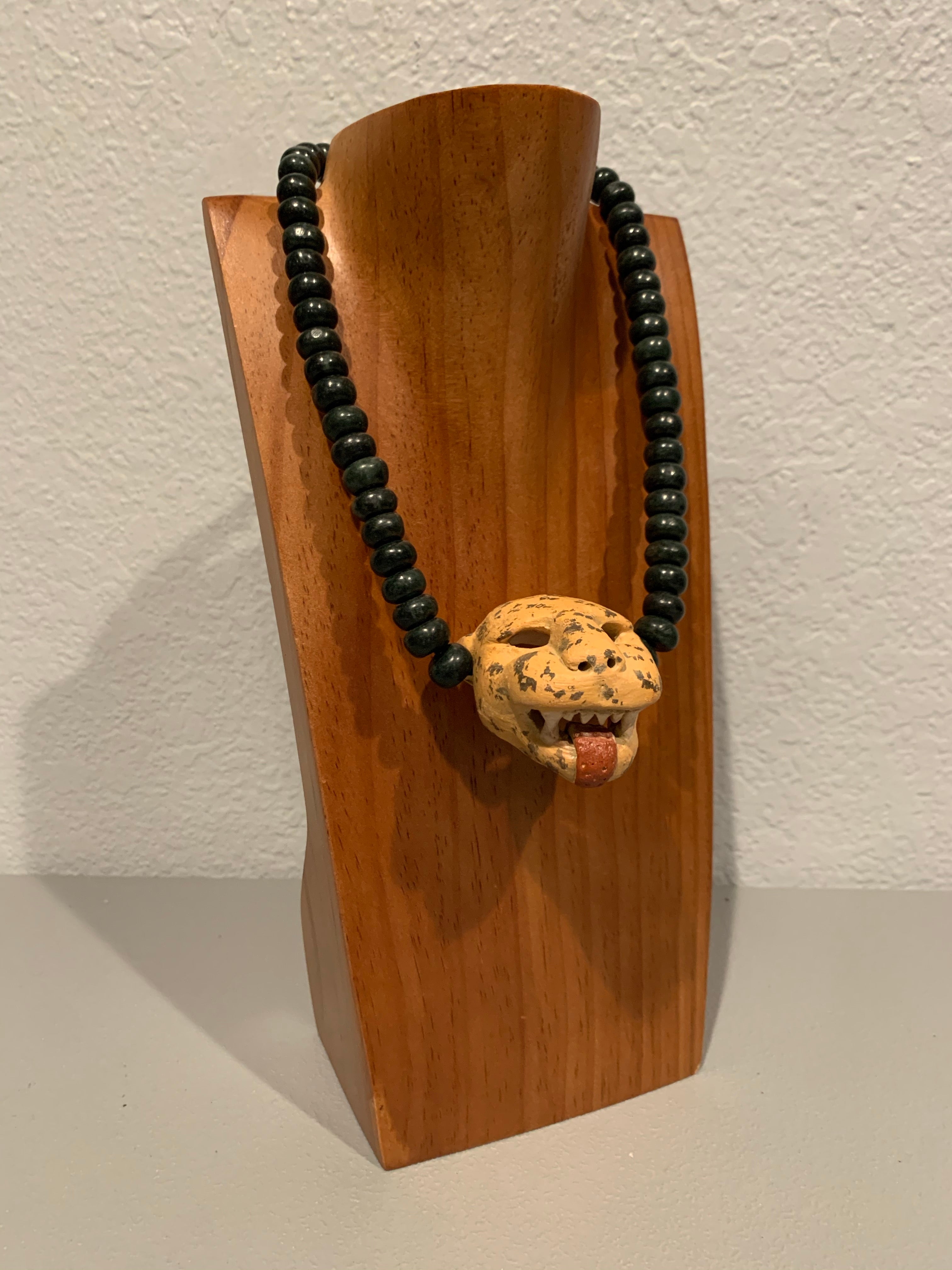 Necklace - Guatamala Jade and Jaguar pendent 4