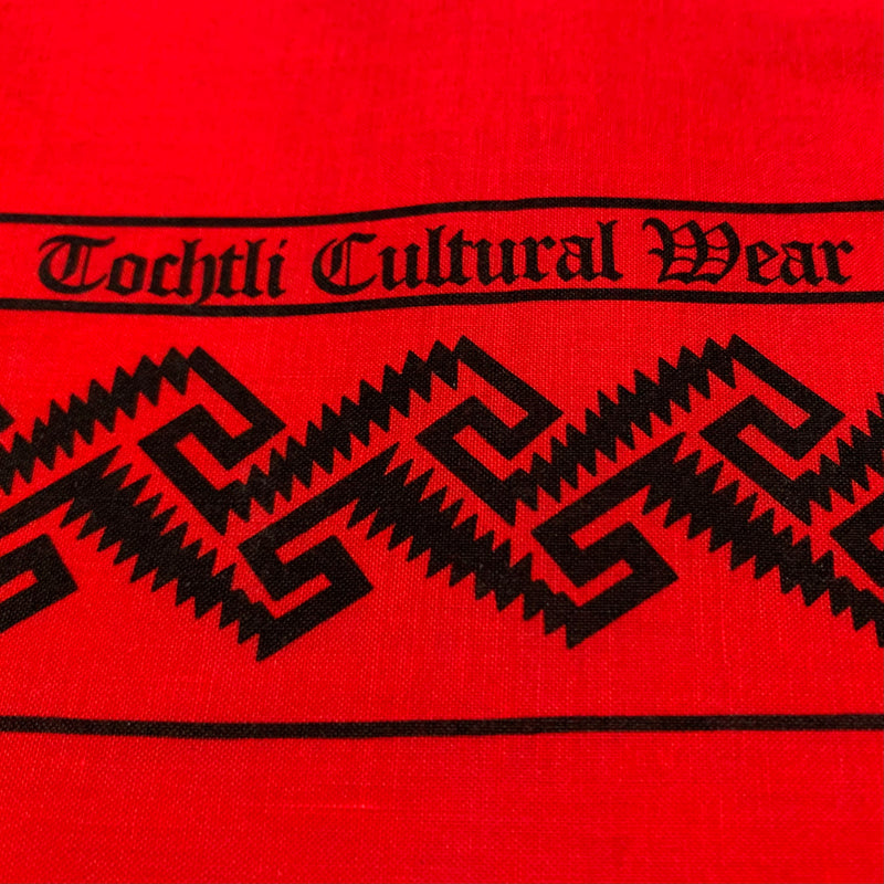 Bandana - 4 directions, red 22" x 22"