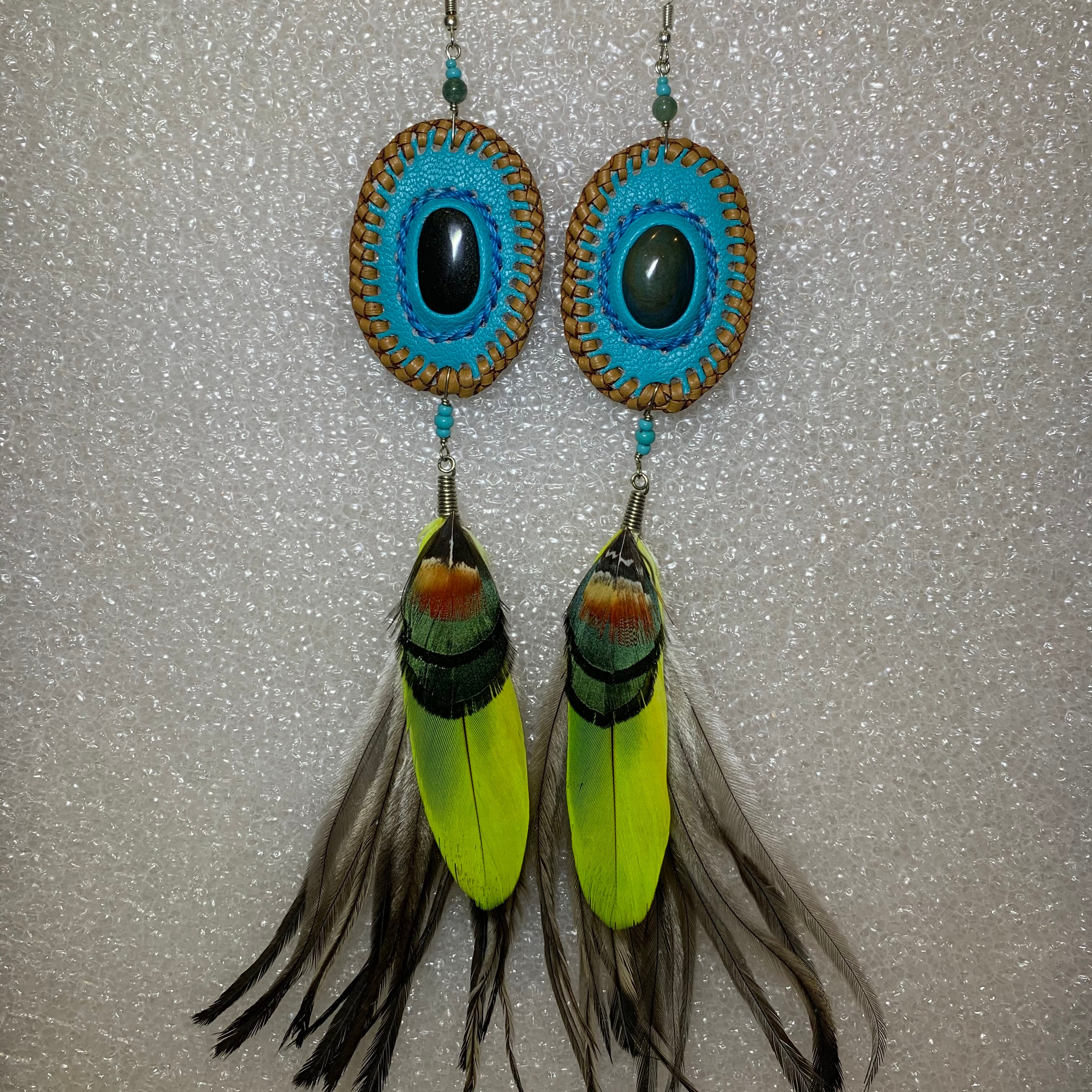 Leather n Feather Earrings 82