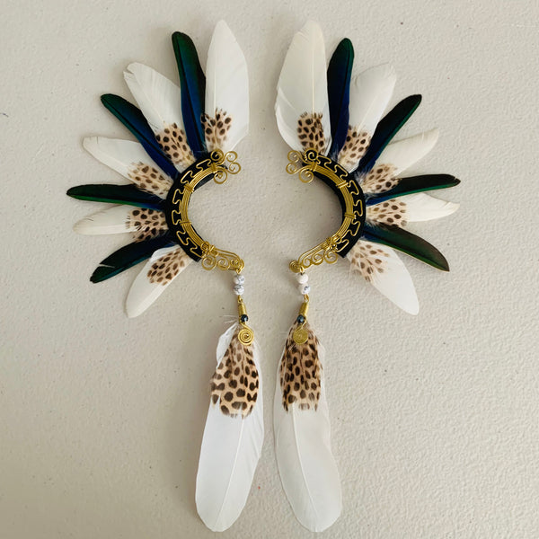 Feather wing cuff Earrings 788