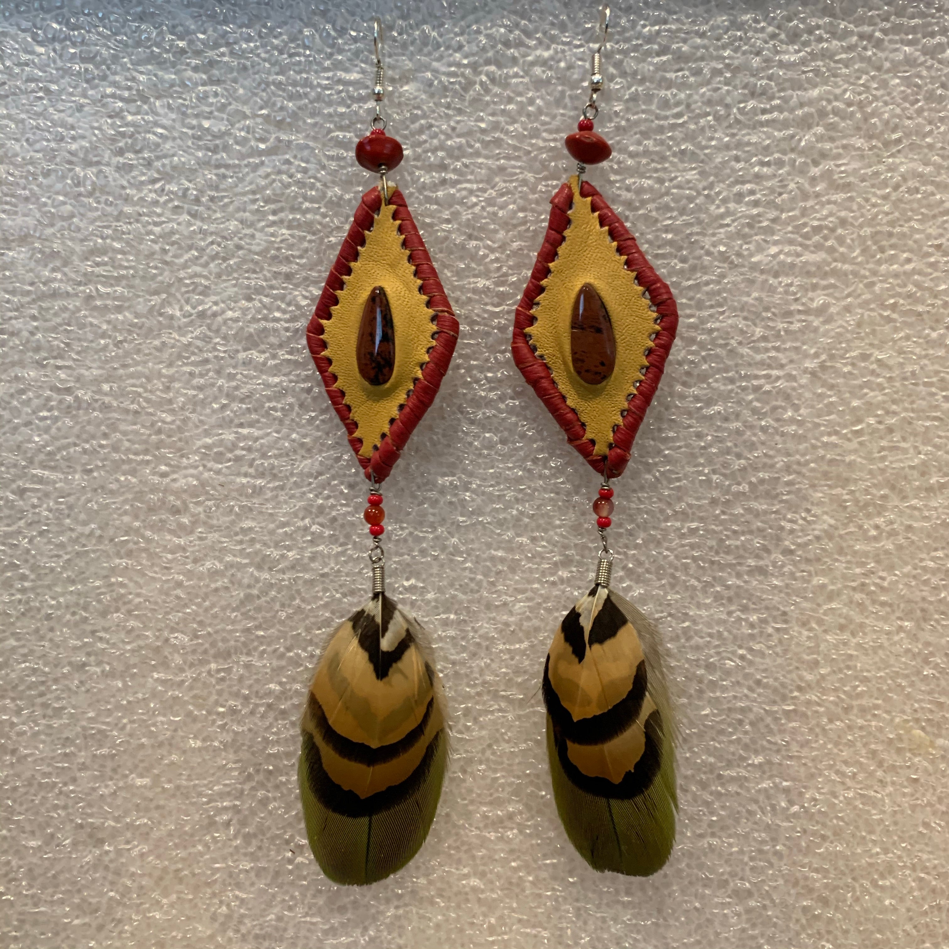 Leather n Feather Earrings 43