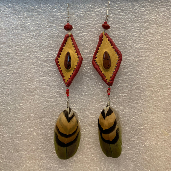 Leather n Feather Earrings 43