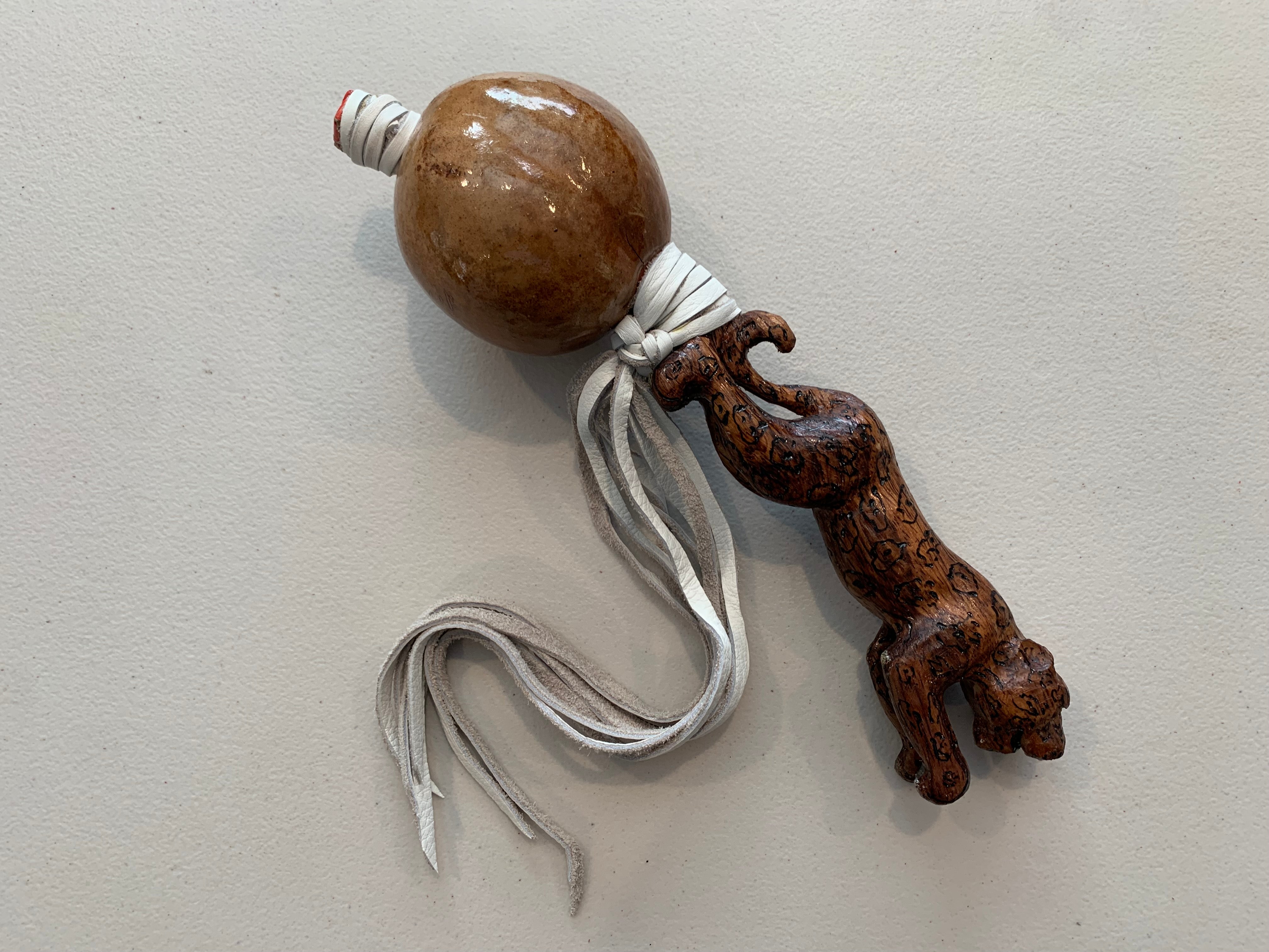 Aztec Dance Rattle Jaguar | Ocelotl 1 – Tochtli Cultural Wear