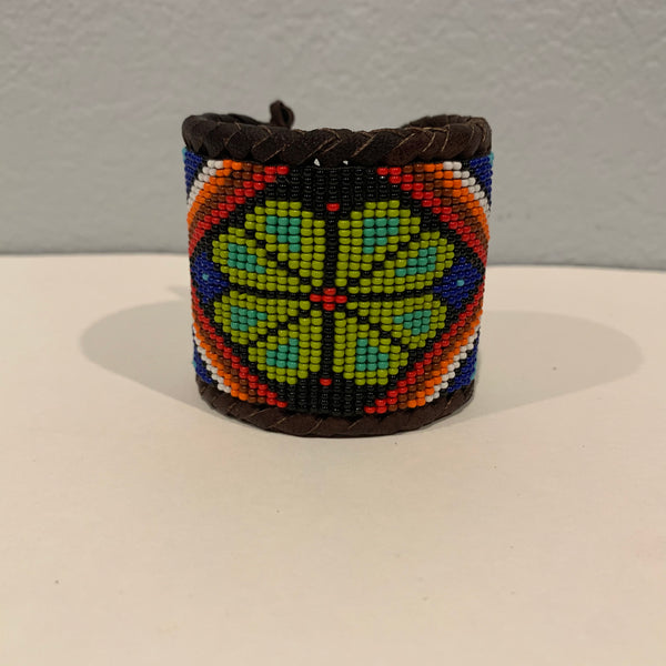 Beaded n leather bracelet 4