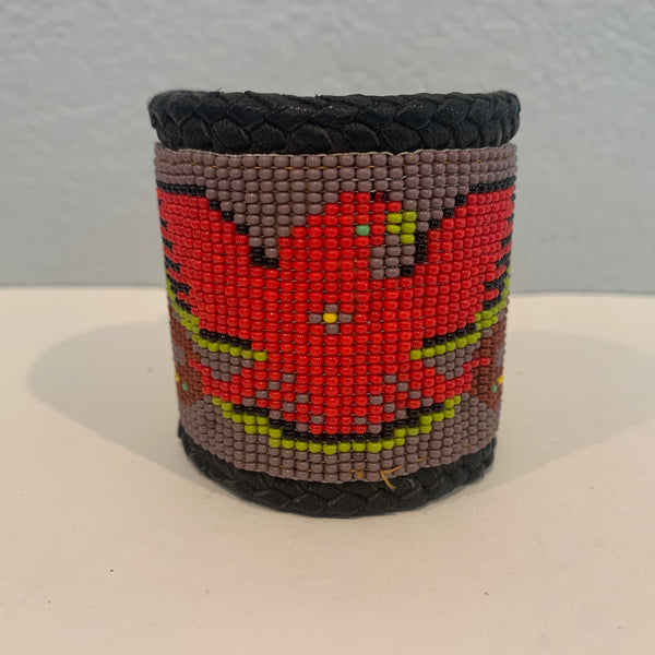 Beaded n leather bracelet 29