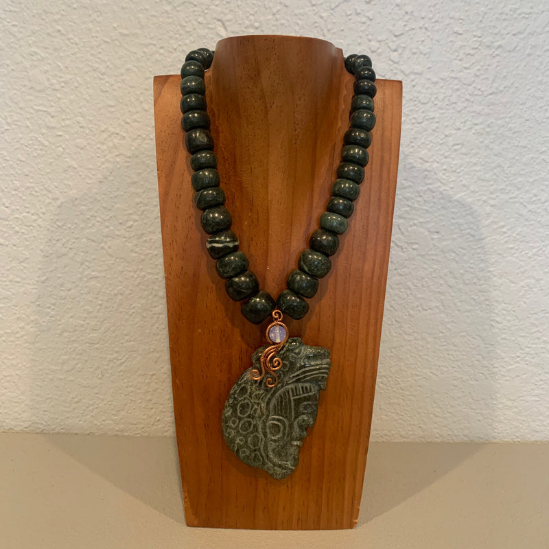 Necklace - Guatamala Jade Jaguar Warrior 7