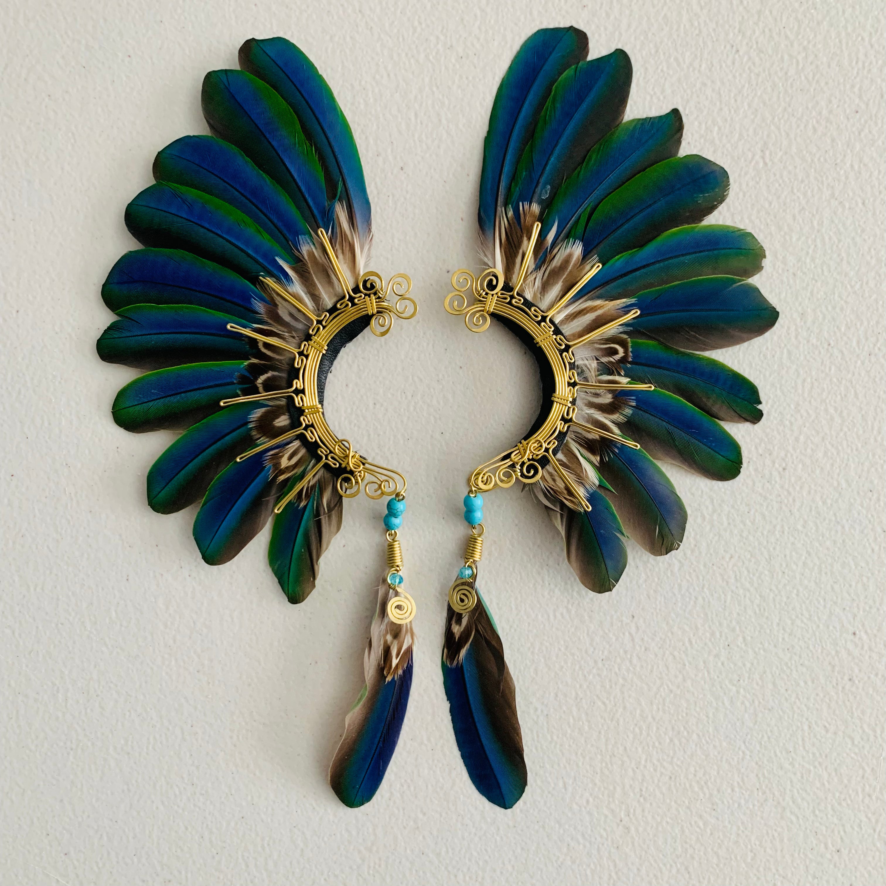 Feather wing cuff Earrings 852