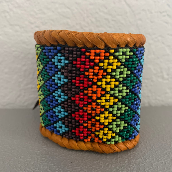 Beaded n leather bracelet 90