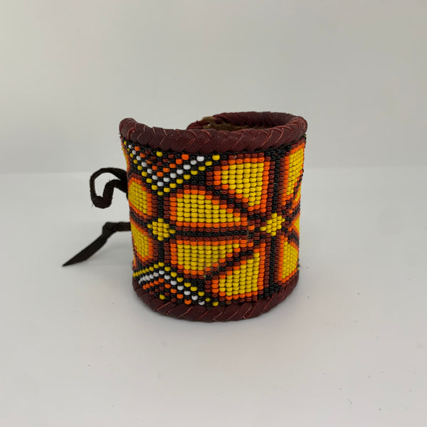 Beaded n leather bracelet 145