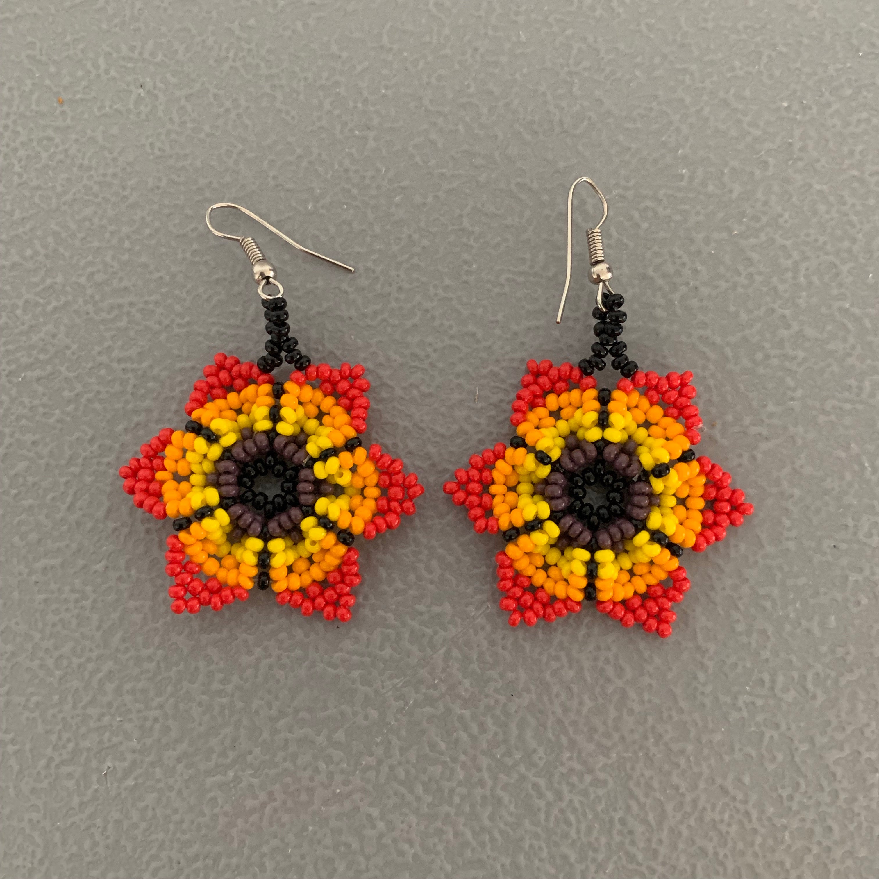 Beaded flower Earrings 3