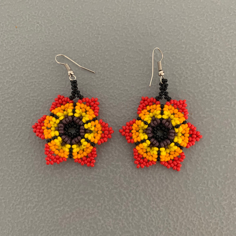 Beaded flower Earrings 3