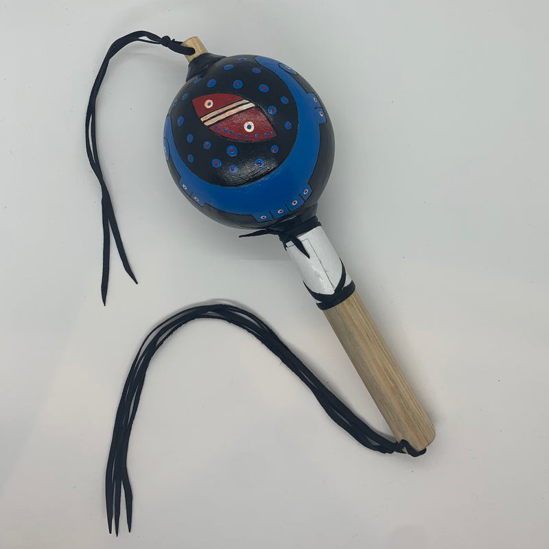 Aztec Dance Rattle painted 17