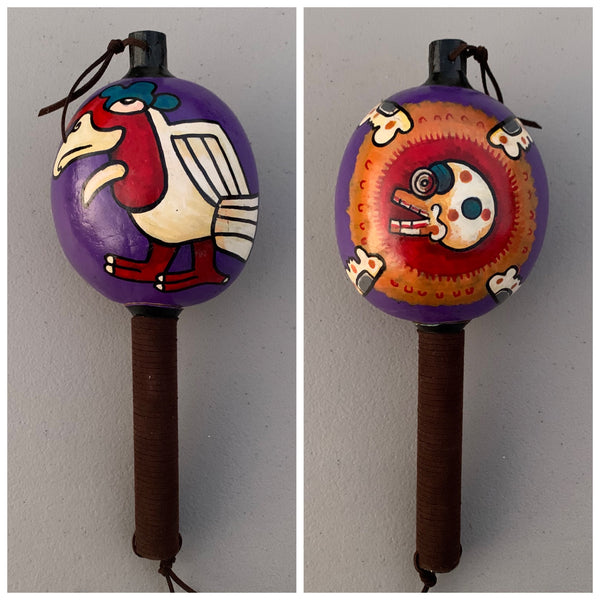 Aztec Dance Rattle painted 7