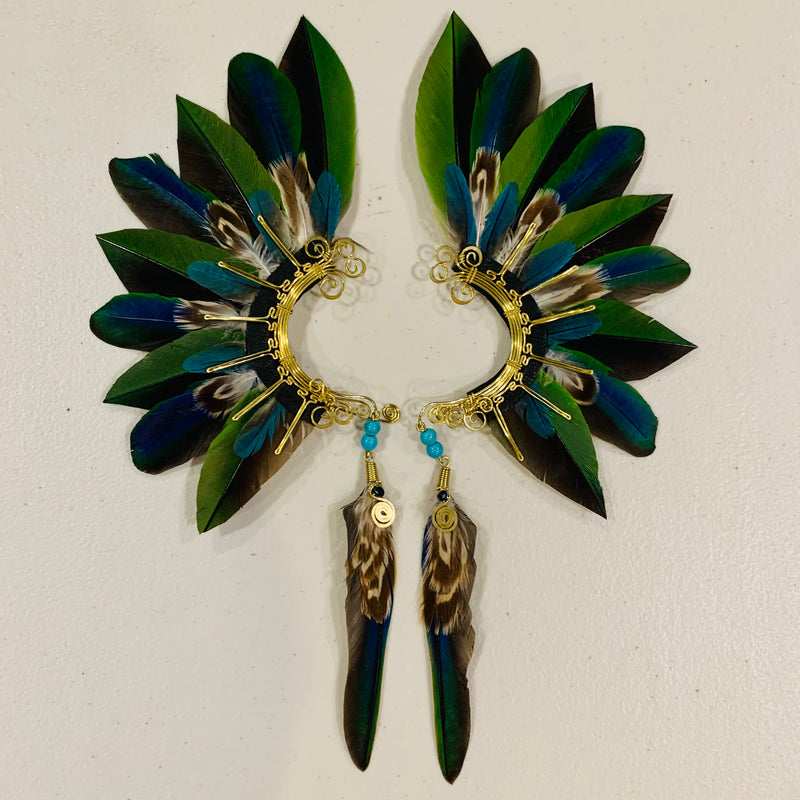 Feather wing cuff Earrings 821