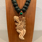 Necklace - Guatamala Jade Bone Eagle|Aguila|Cuauhtli